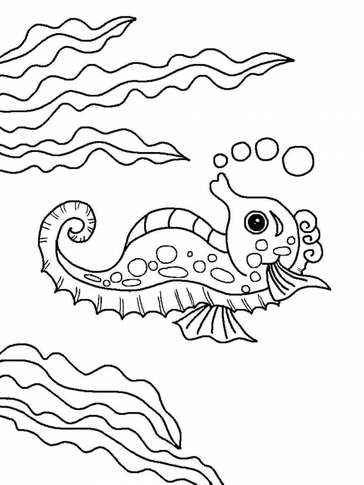 Coloring fantasy underwater world