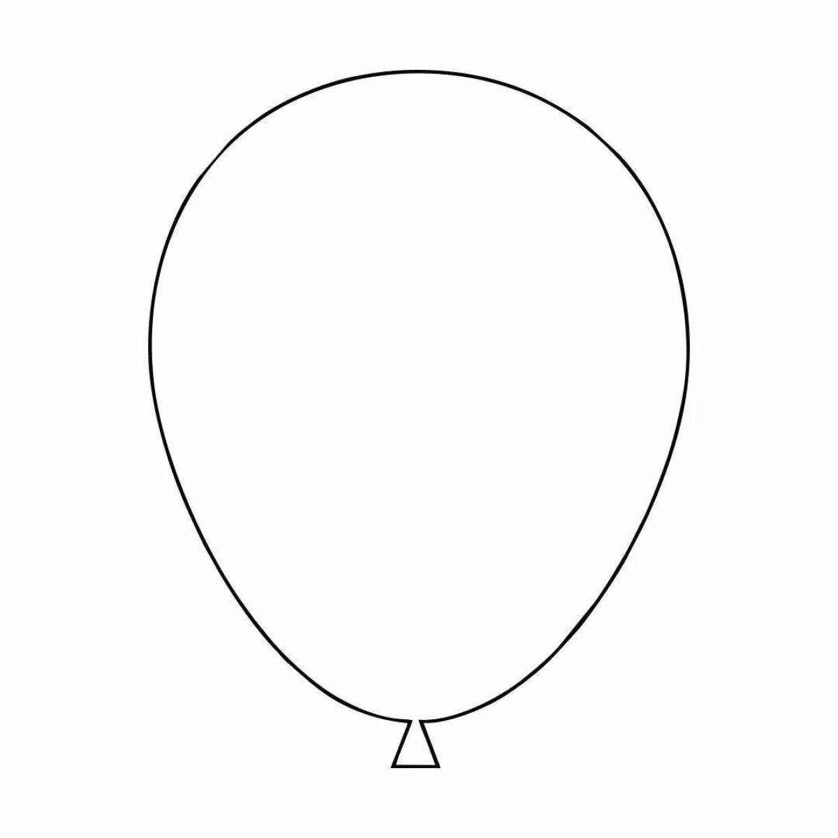 Color-frenzy balloons coloring page for children 3-4 years old