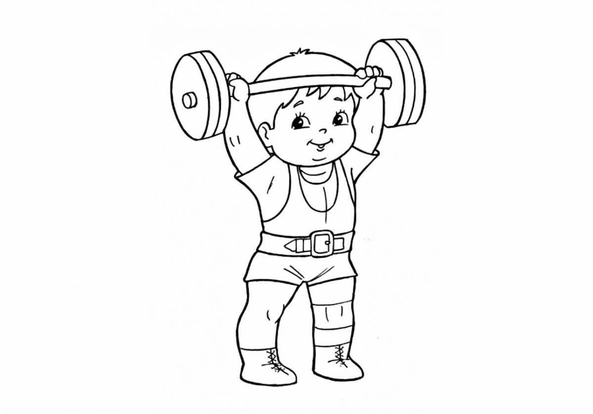 Чудесная спортивная раскраска для детей 5-6 лет