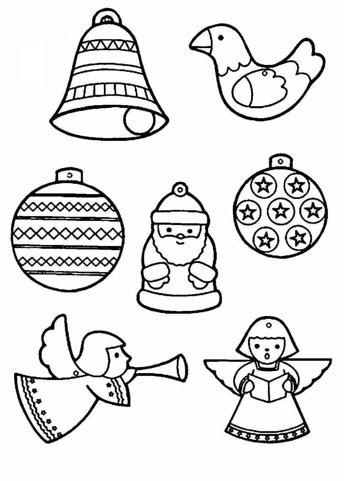 Cute Christmas toy coloring book