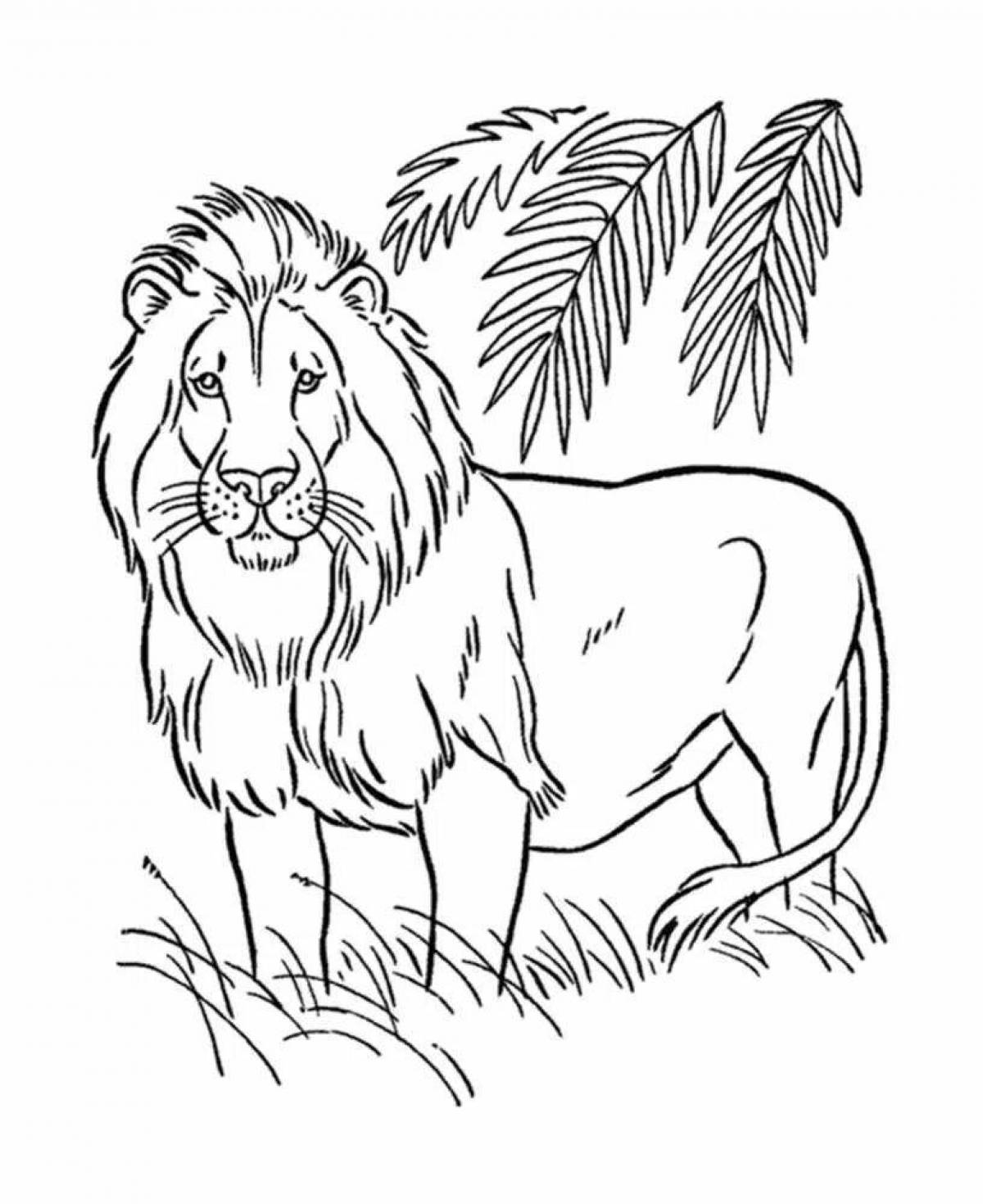 Wonderful coloring of African animals for children 3-4 years old