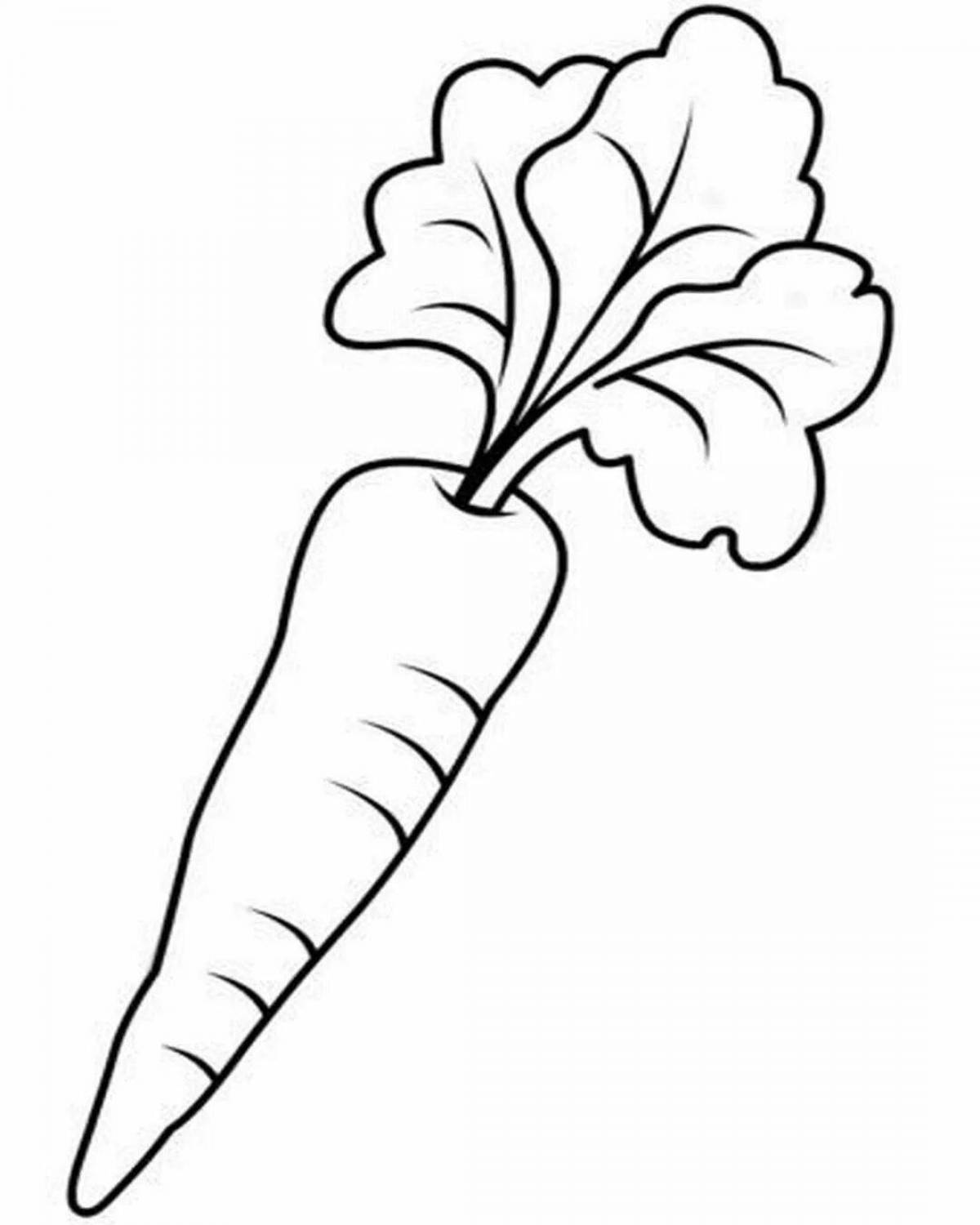 Fun vegetable coloring book for 4-5 year olds