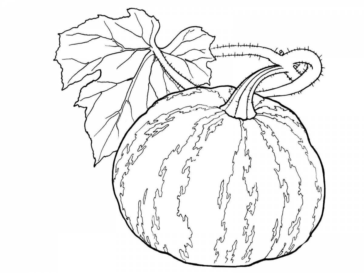 Adorable vegetable coloring book for 4-5 year olds