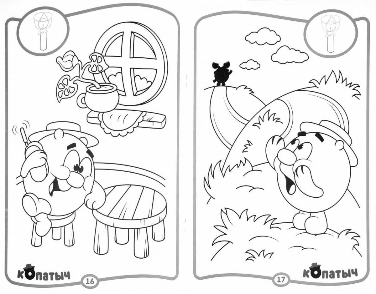 Creative coloring book positive and negative for kids