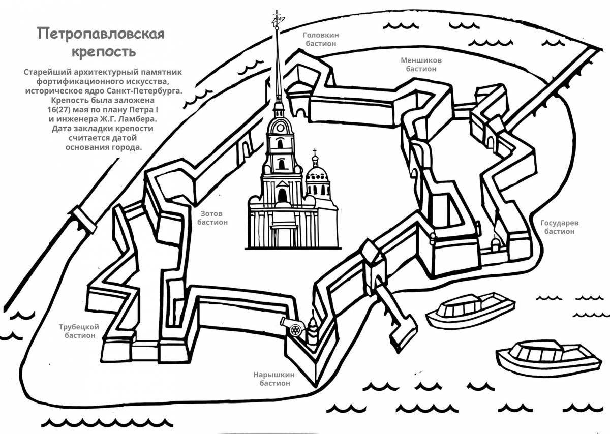 Great st. petersburg coloring pages for children 5-6 years old