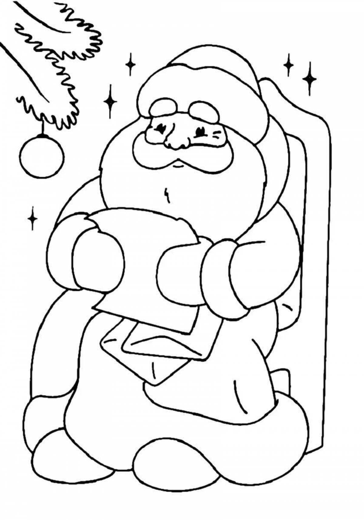 Fancy santa claus coloring page