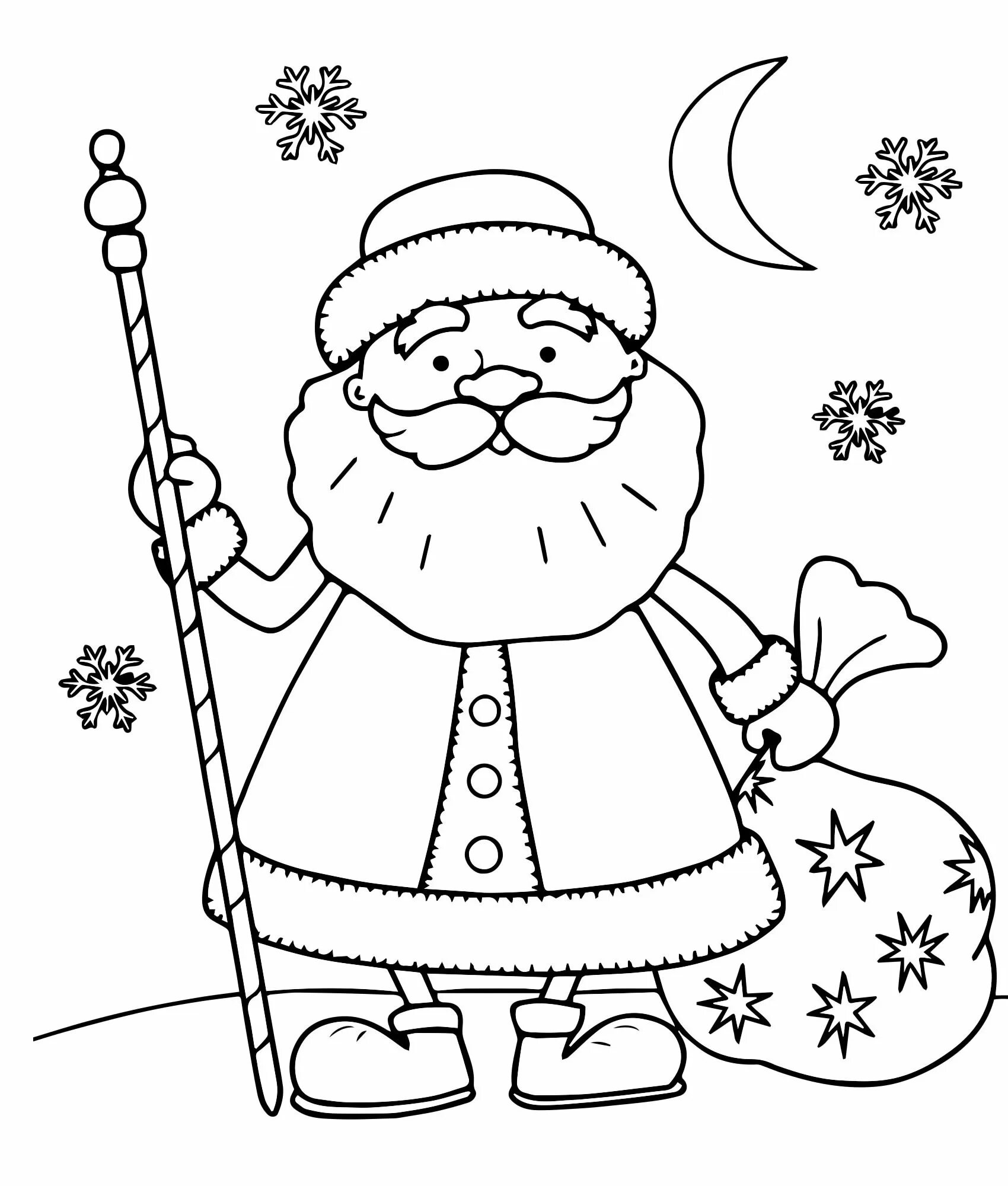 Fantastic coloring of santa claus