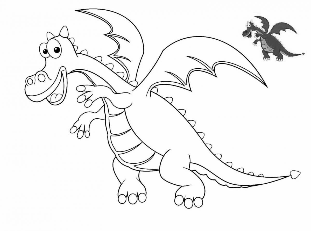 Exquisite dragon coloring book for 6-7 year olds