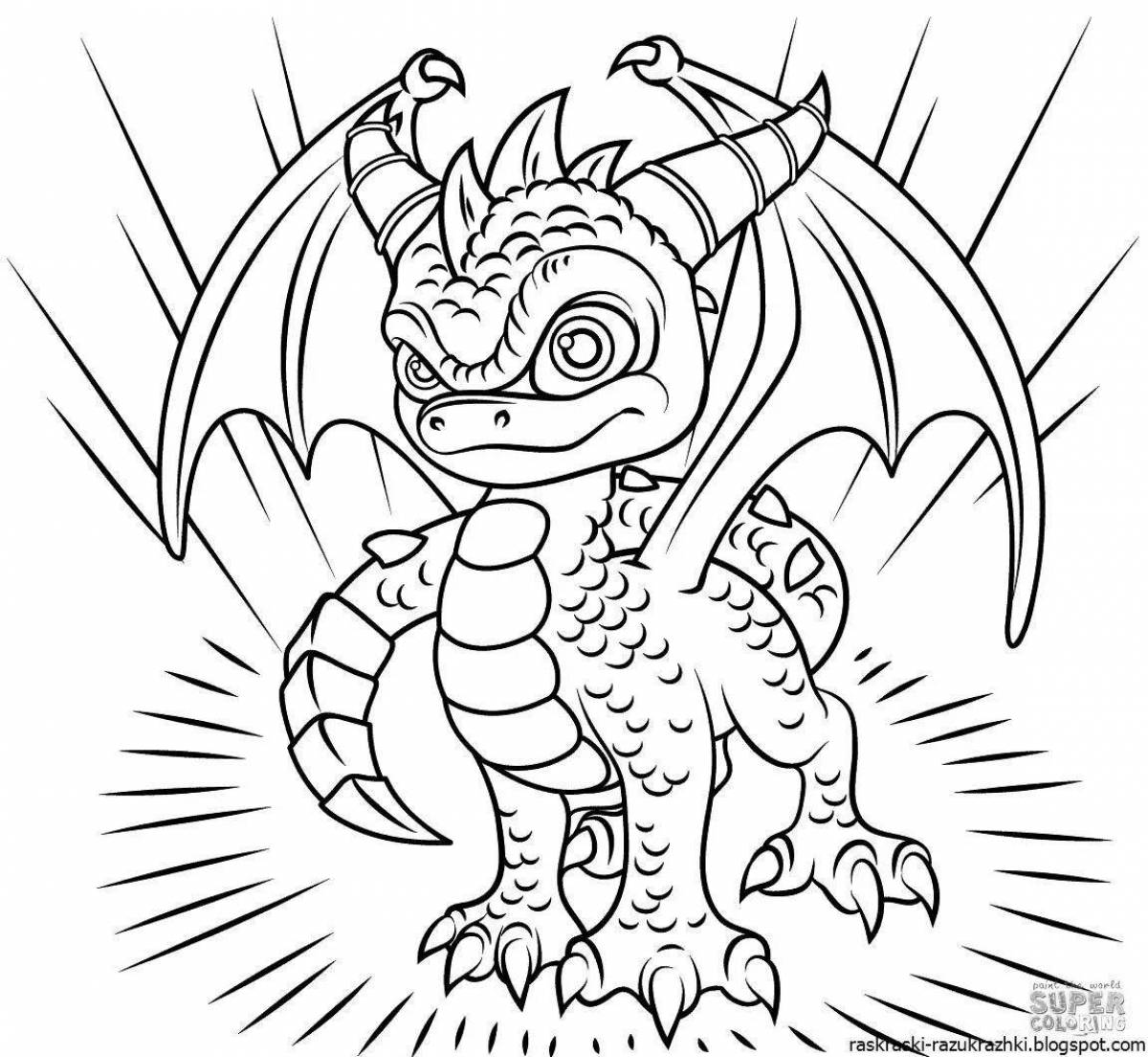 Dynamic coloring dragons for children 6-7 years old