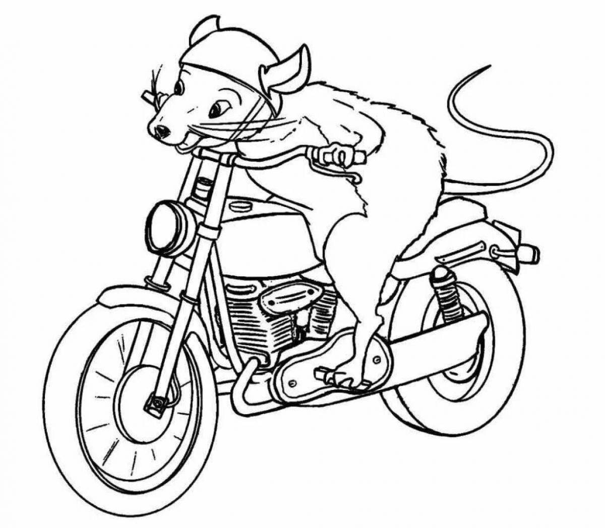 Incredible motorcycle coloring pages for 6-7 year olds