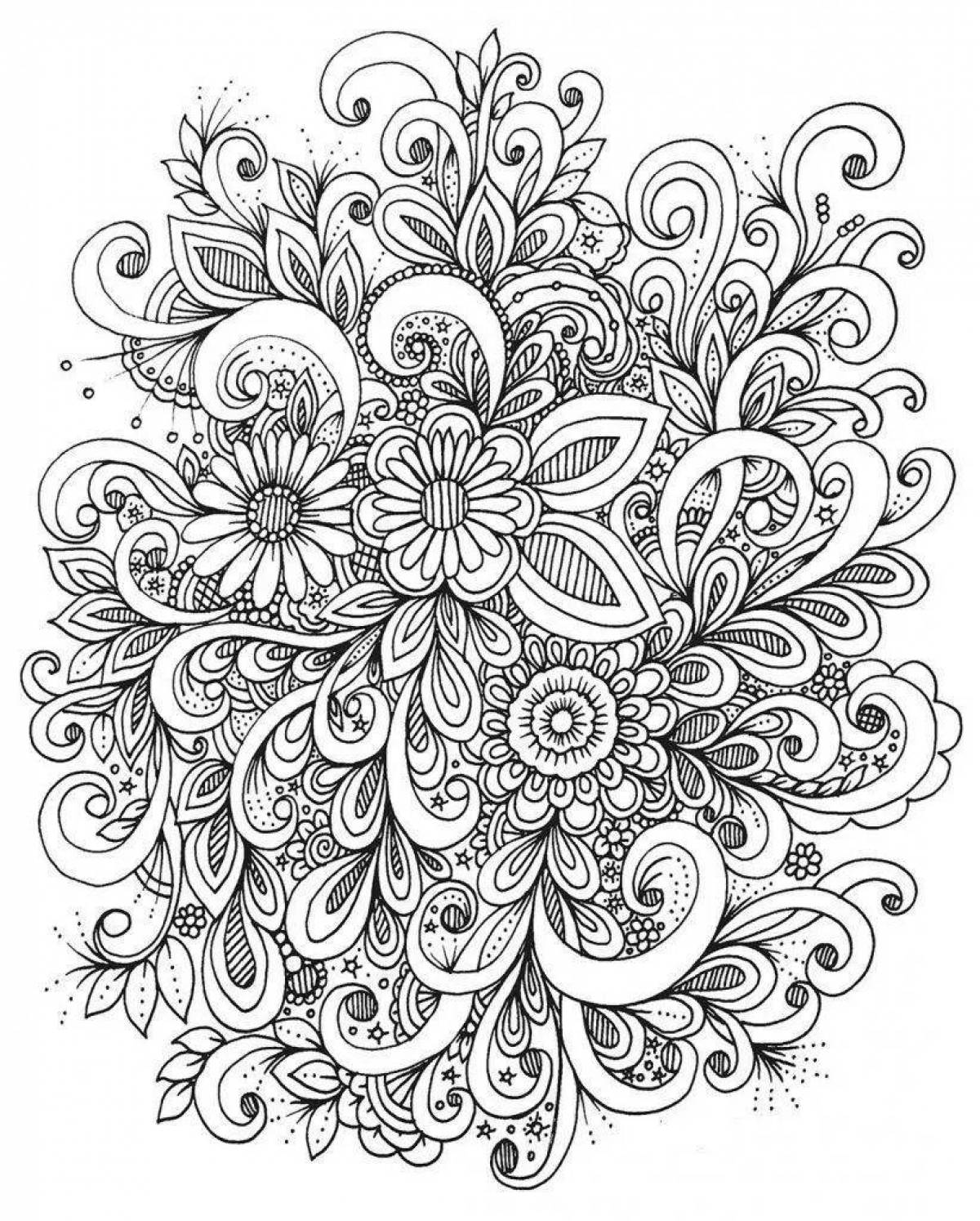 Раскраска Волнующие антистрессовые карандаши-раскраски