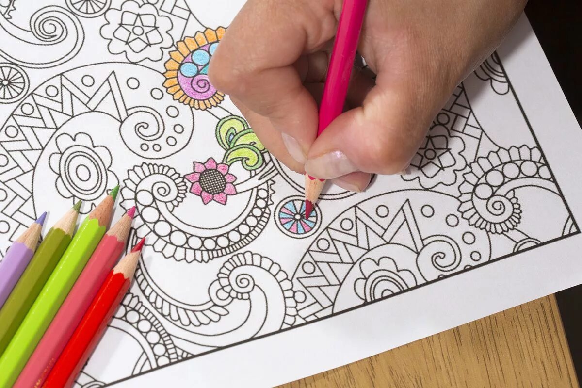 Entertaining anti-stress coloring pencils