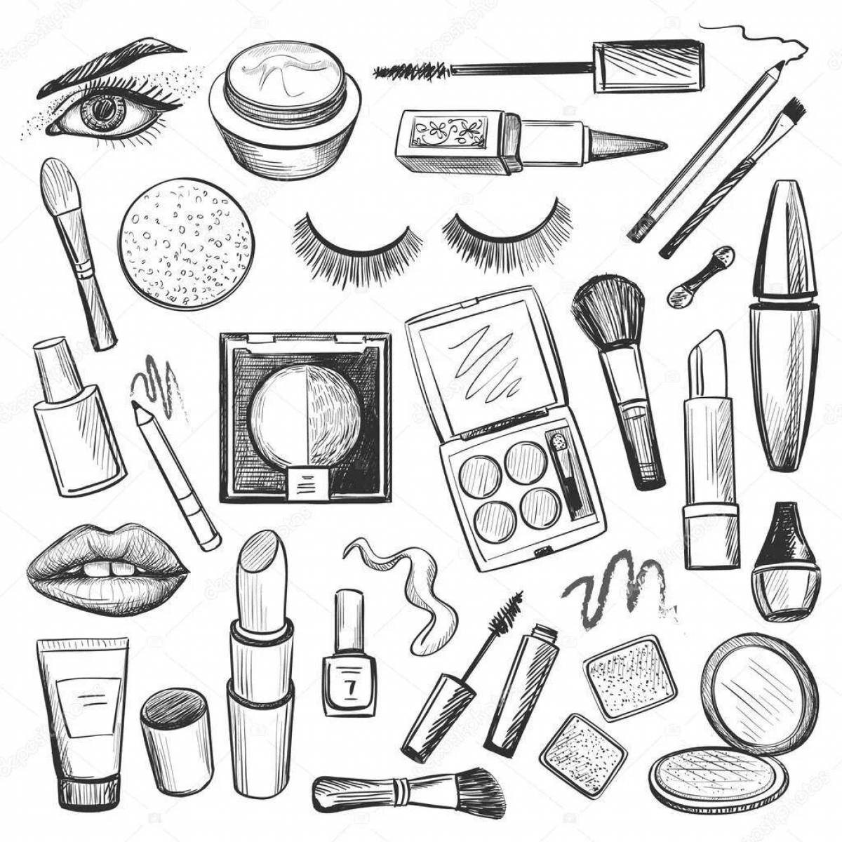 Eyeshadow coloring page