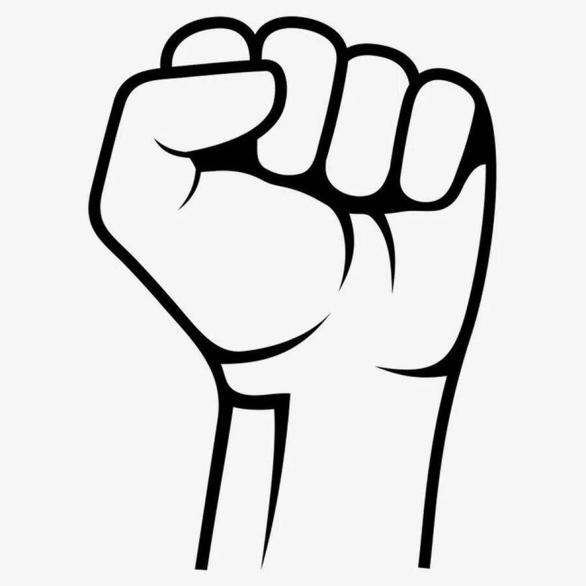 Creative fist coloring for kids