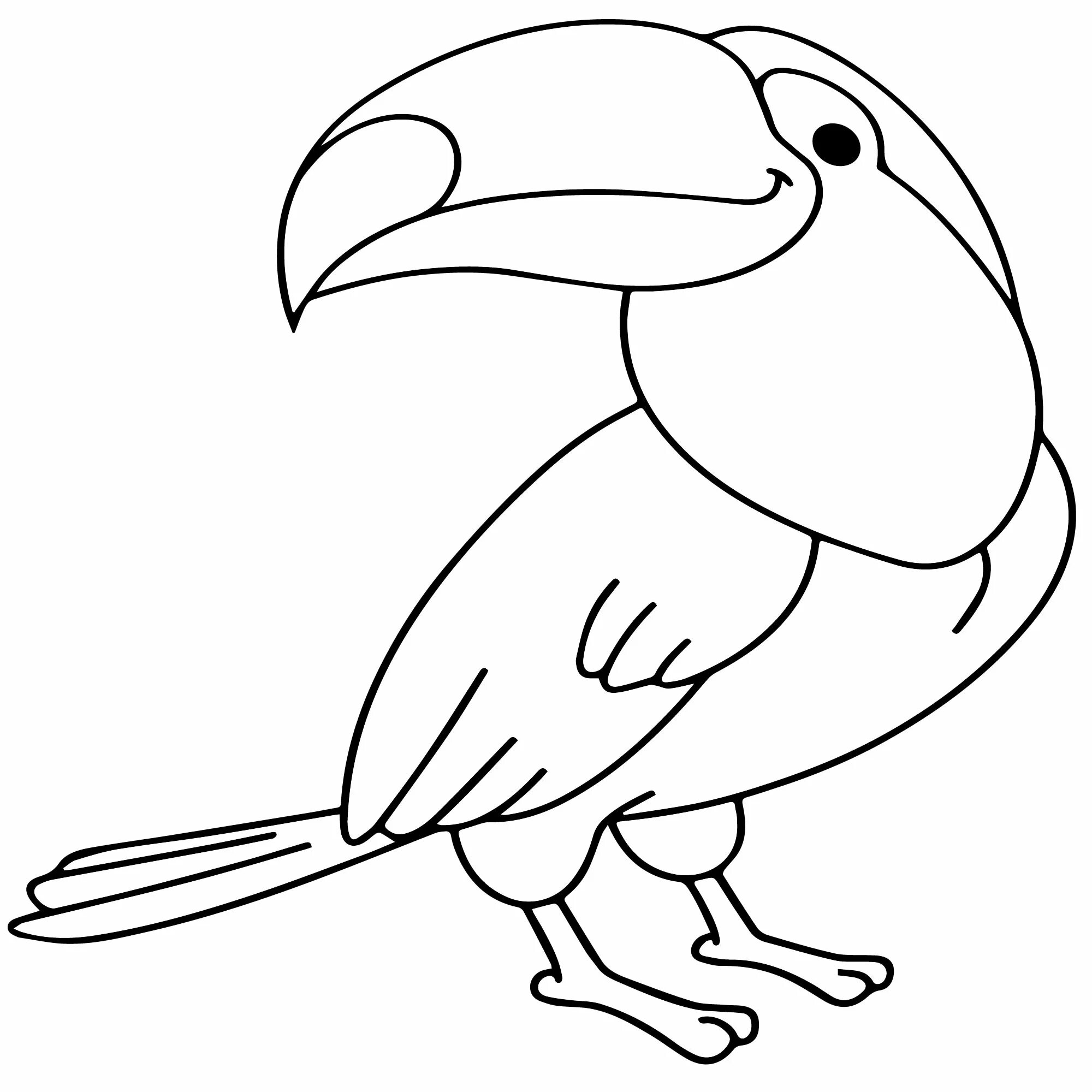 An unusual toucan coloring book for kids
