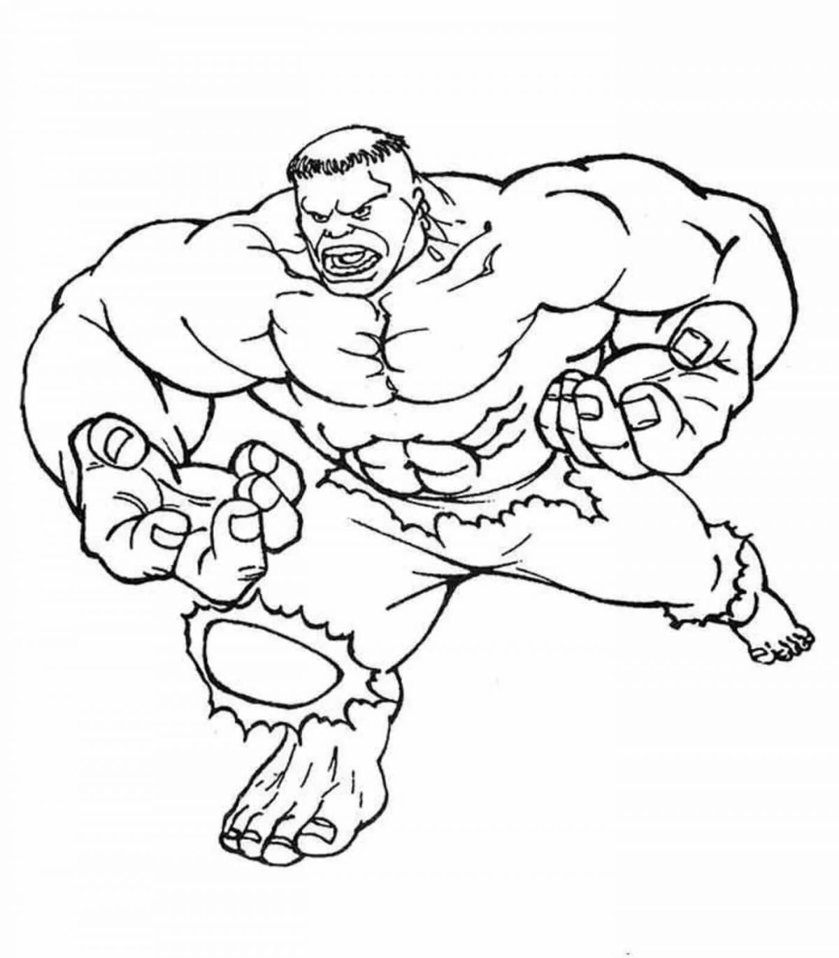 Bold hulk coloring book for boys