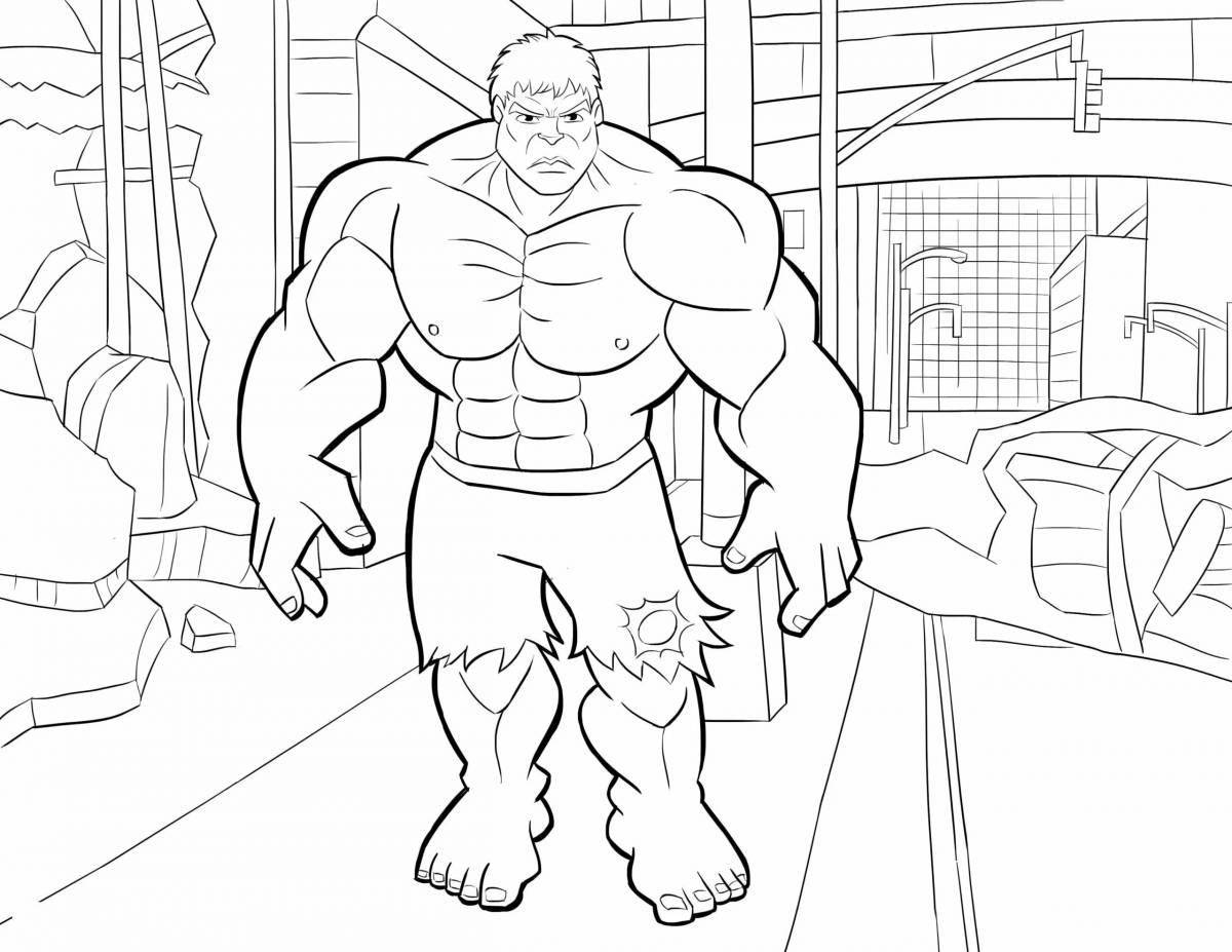 Great hulk coloring book for boys