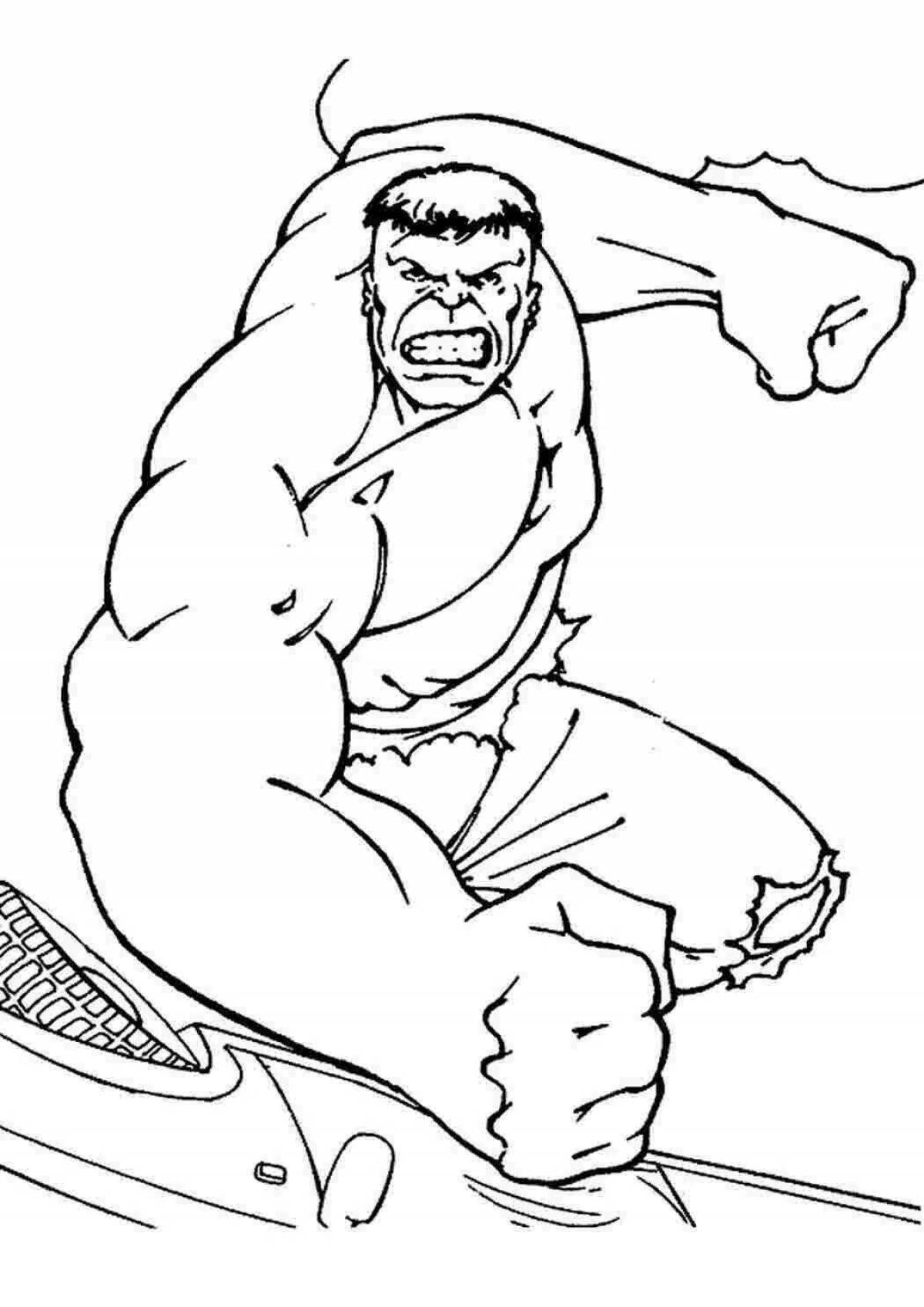 Coloring page dazzling hulk for boys