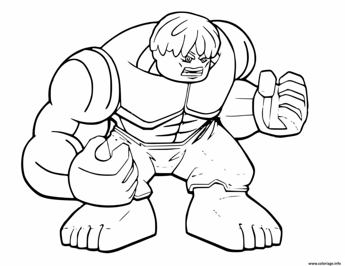 Blooming hulk coloring page for boys