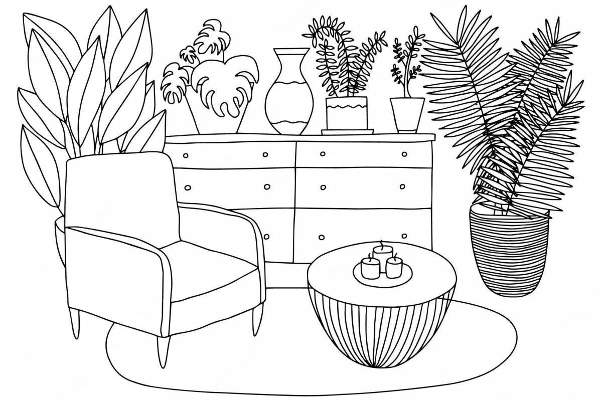 Fun coloring book for kids living room