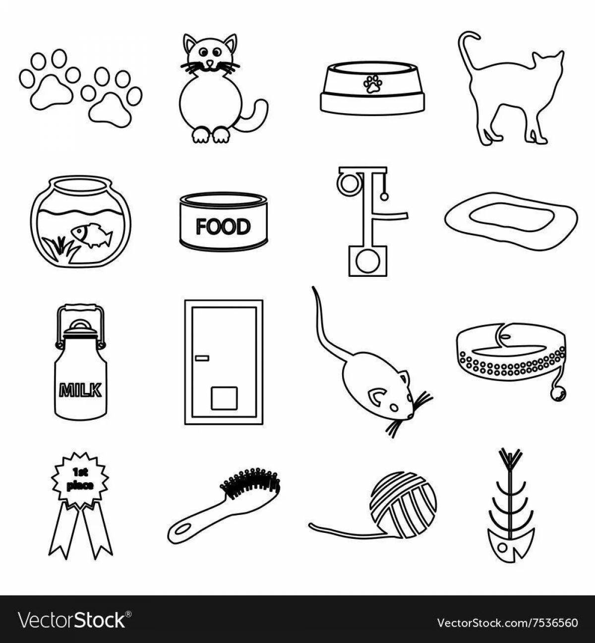 Colorful dog coloring page