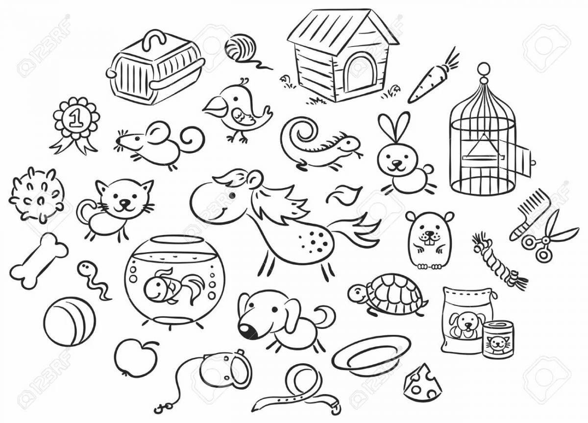 Adorable dog coloring book