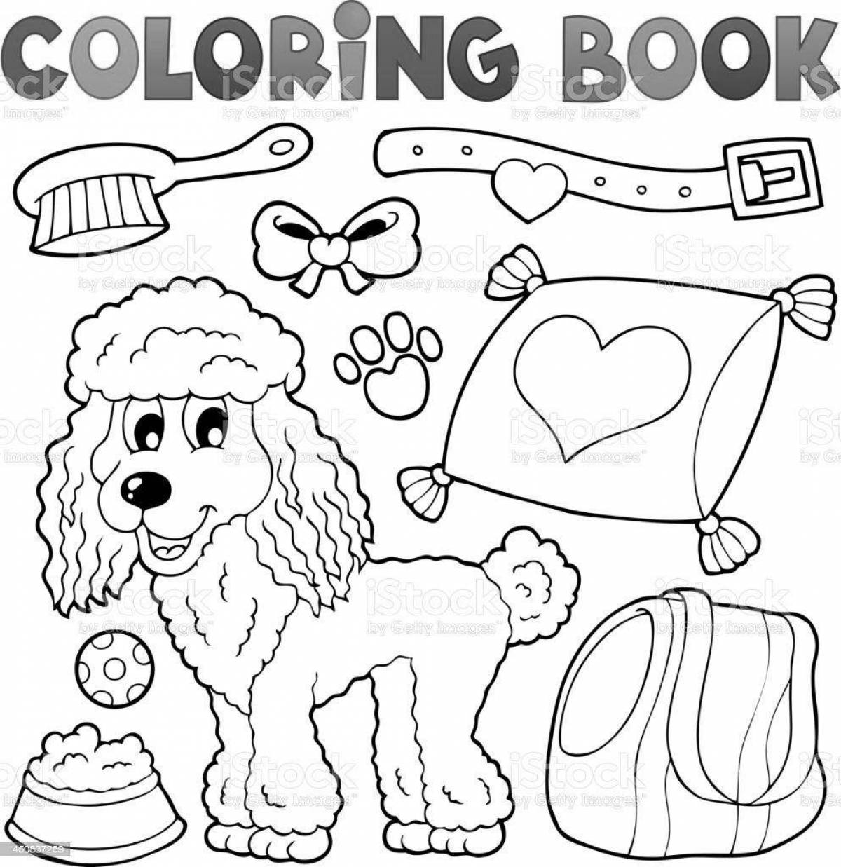 Cute dog coloring page