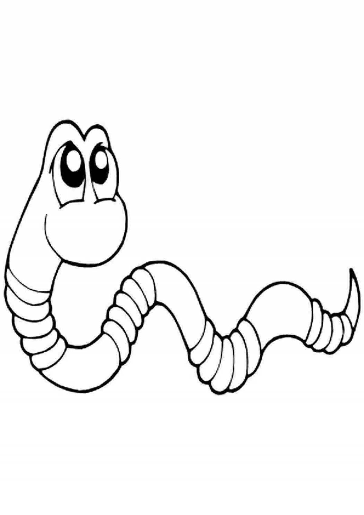 Children's coloring worm