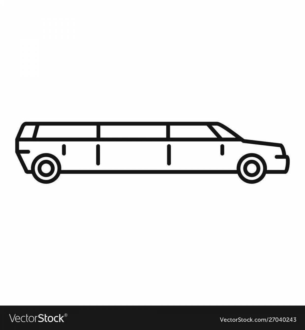 Fabulous limousine coloring pages for kids