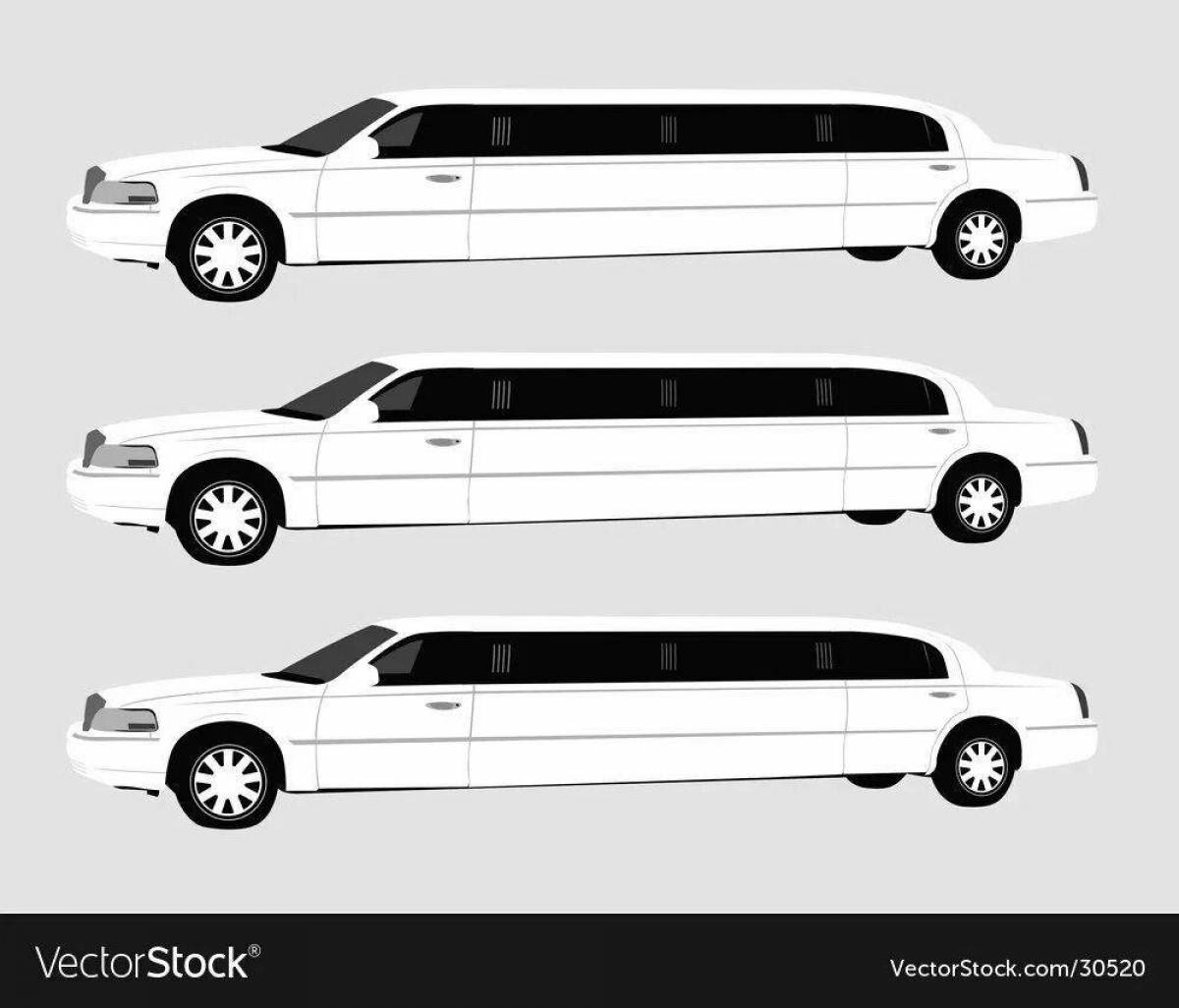 Gorgeous limousine coloring book for kids