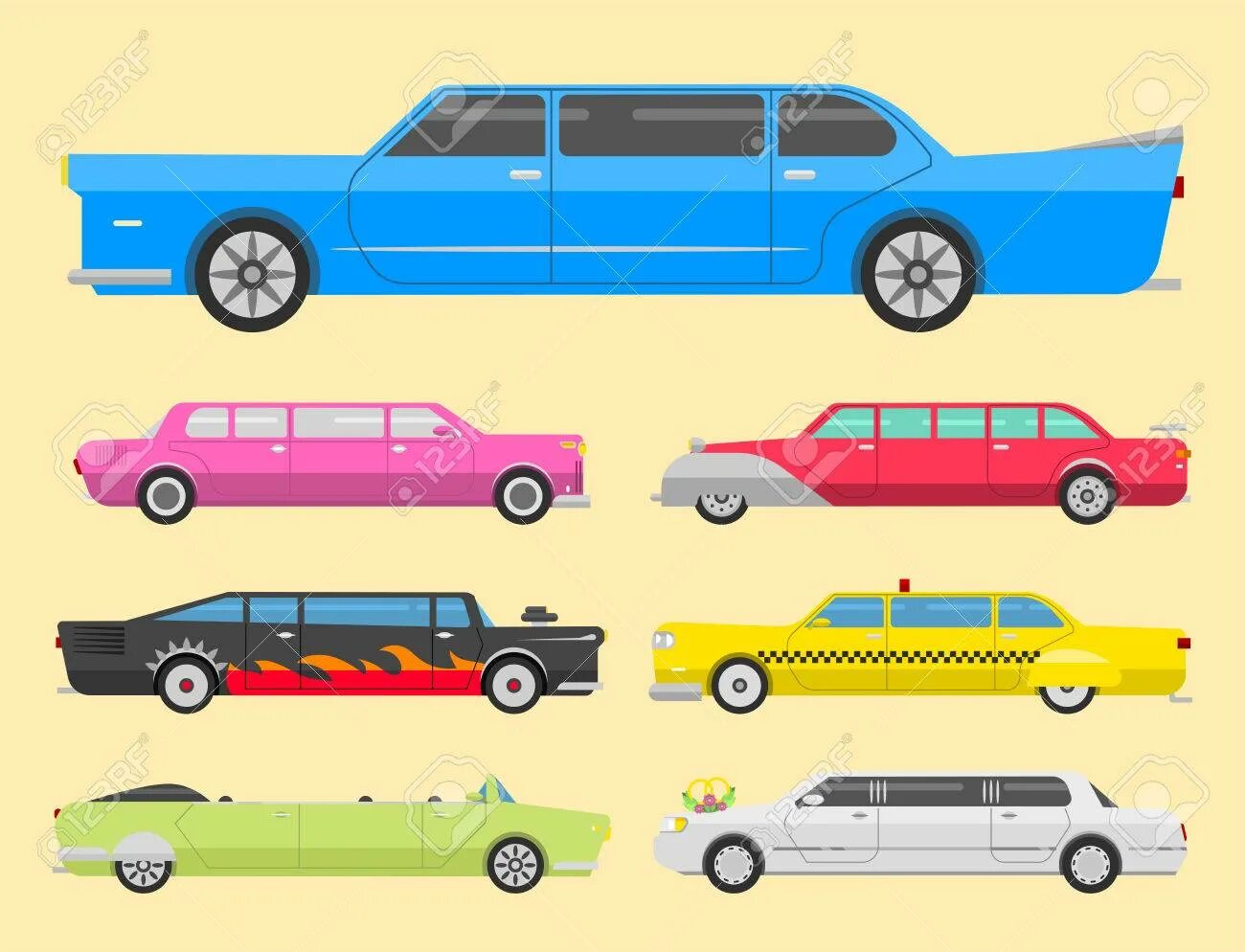 Exquisite limousine coloring book for kids
