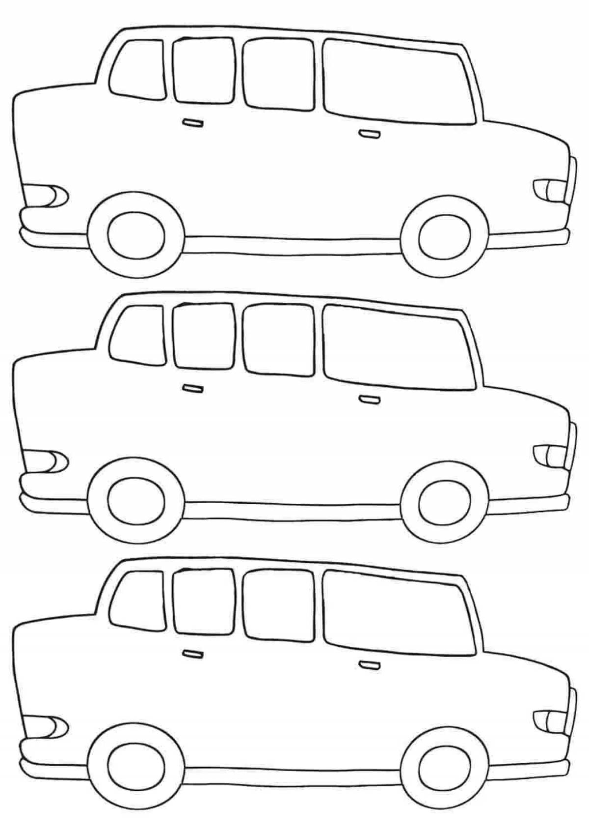 Cute limousine coloring book for kids