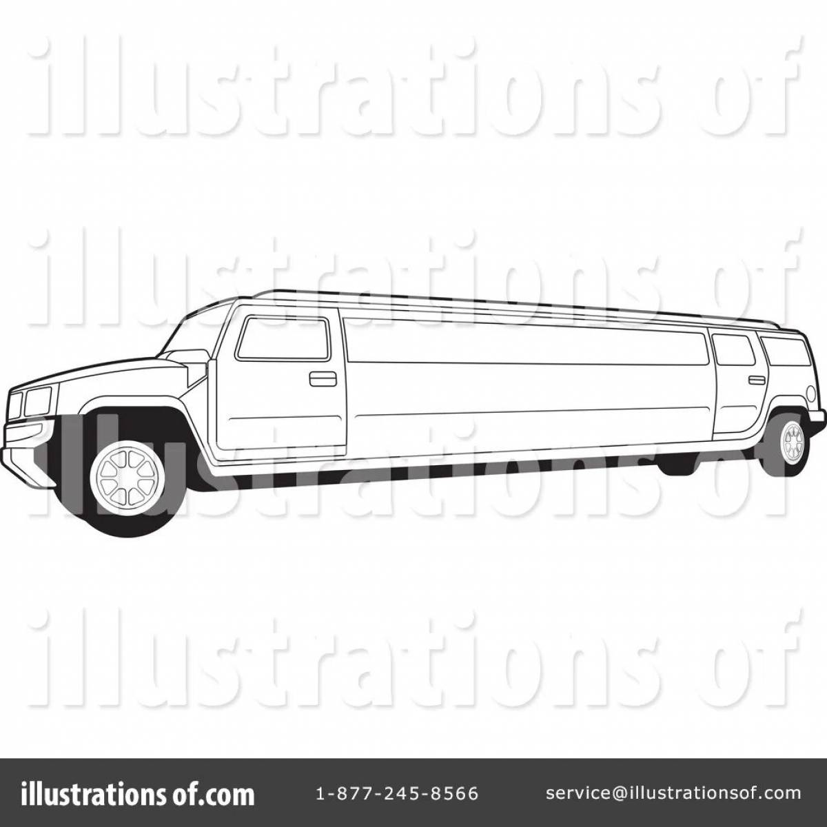 Amazing limousine coloring book for kids