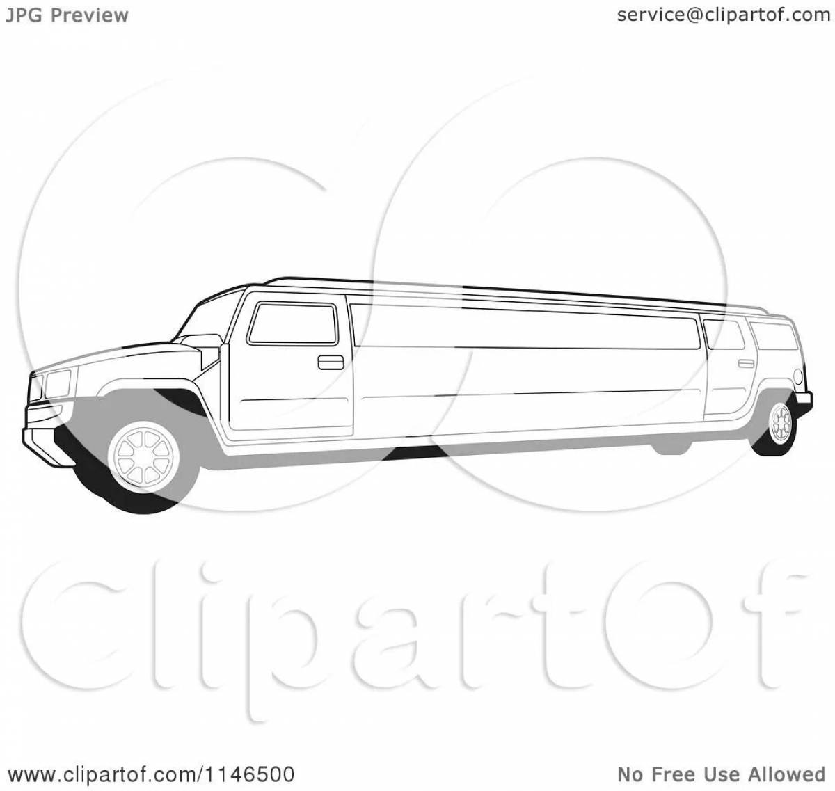 Children's coloring limousine