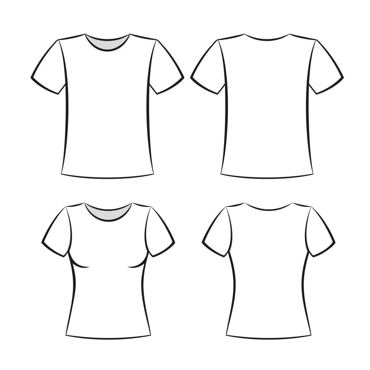 Creative t-shirt coloring for kids