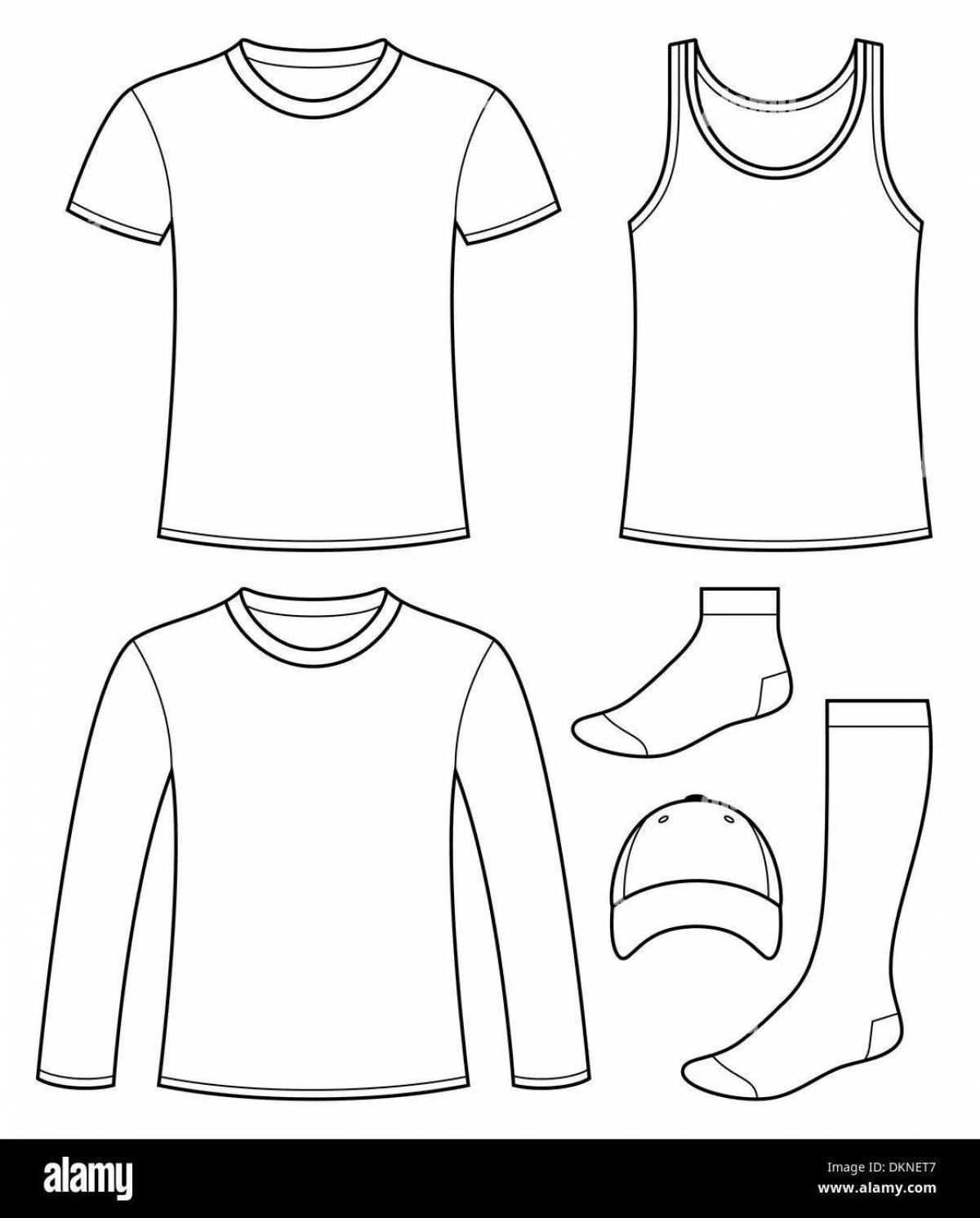 T-shirt coloring pages for kids