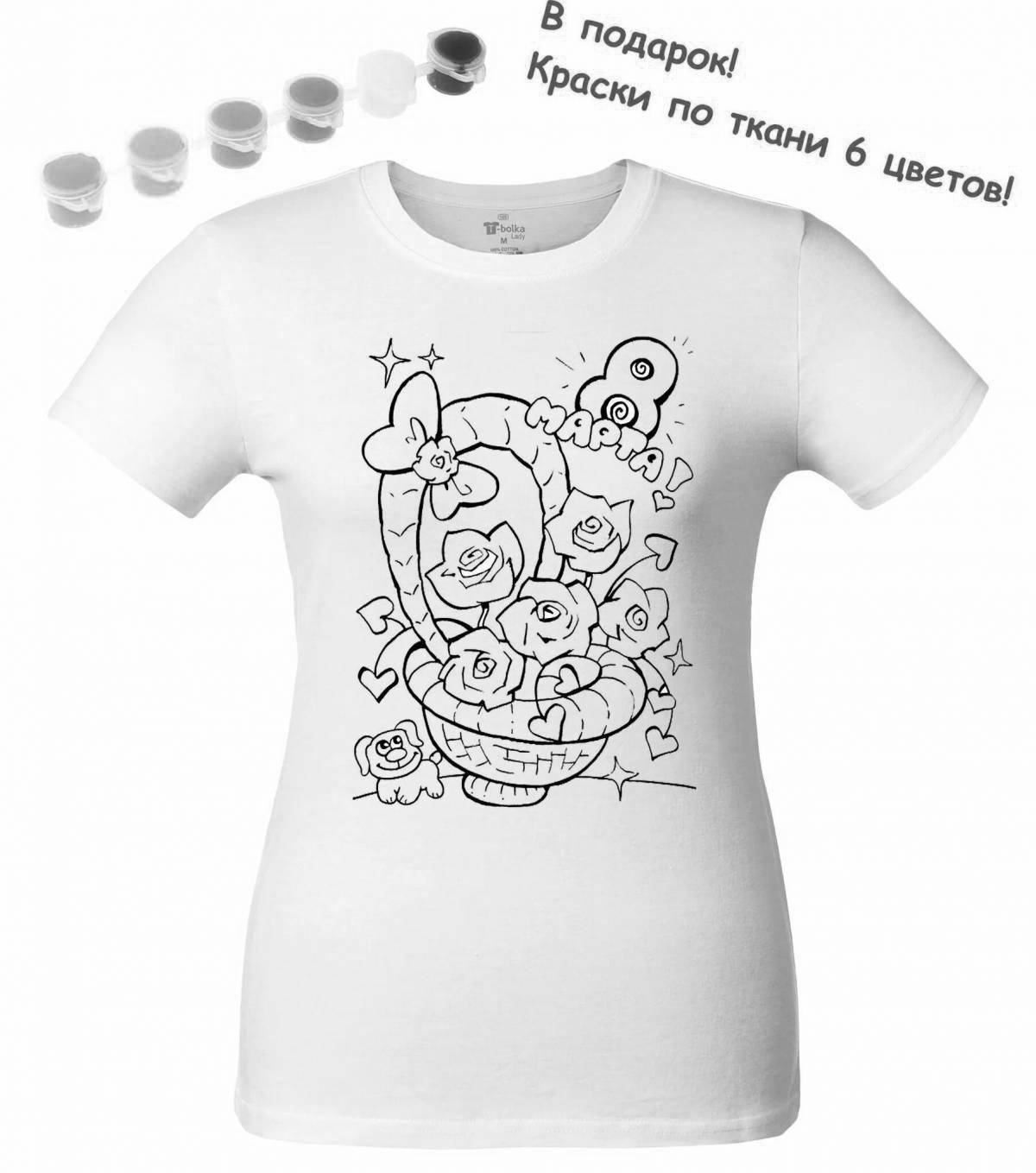 Colorful coloring t-shirt for kids