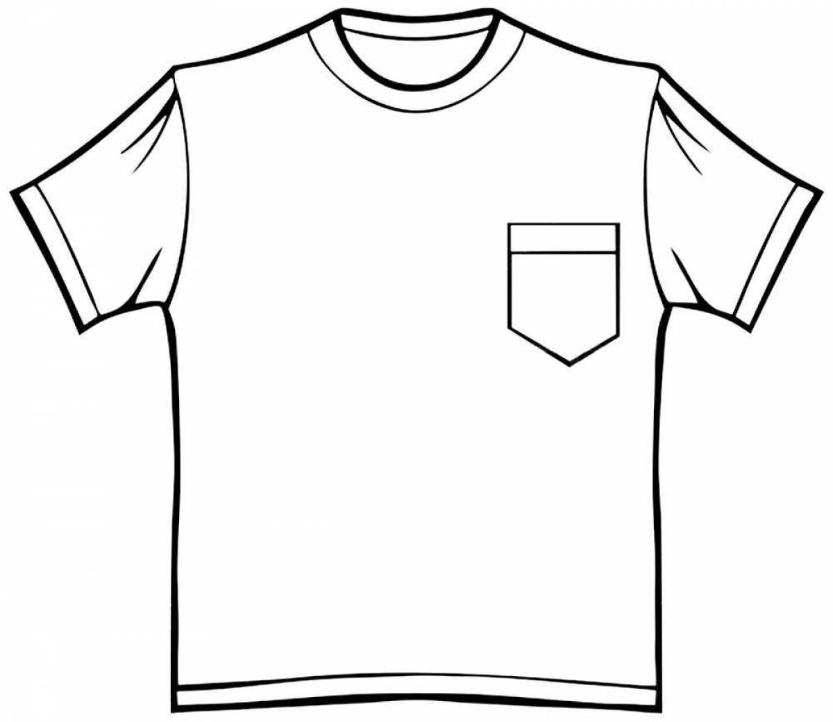 Colorful t-shirt coloring page for kids to explore