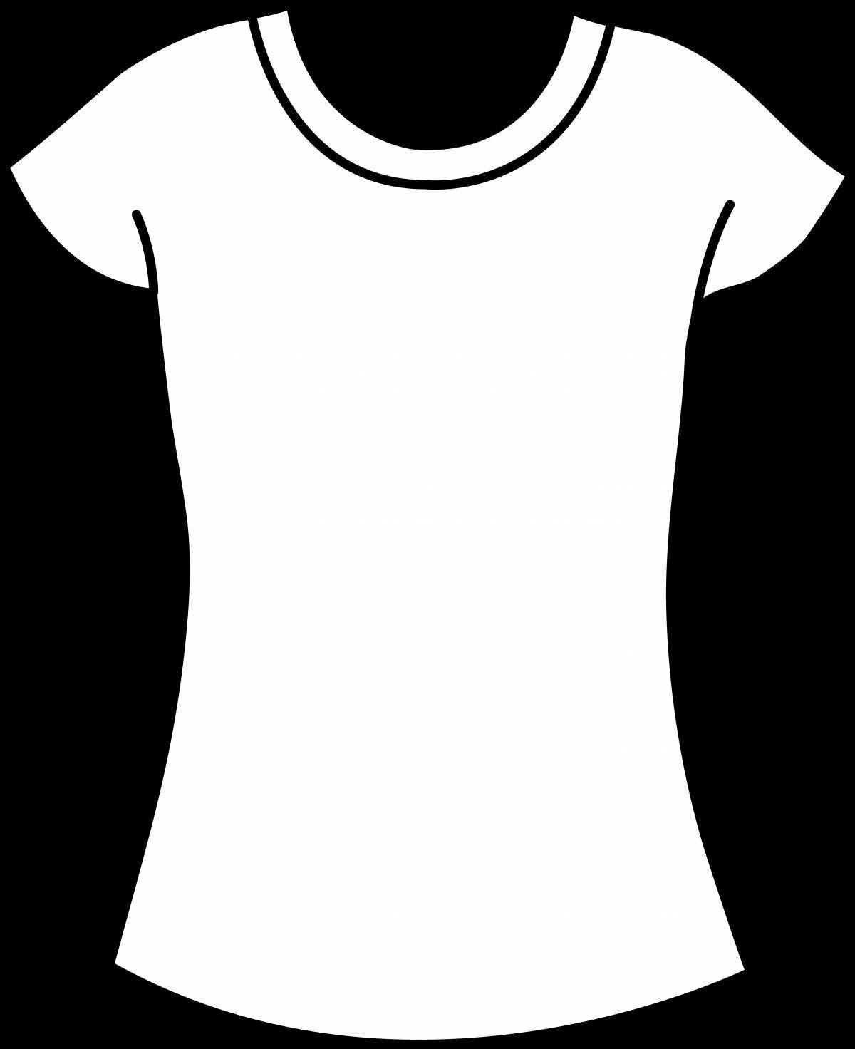 Colorful t-shirt coloring page for kids to express