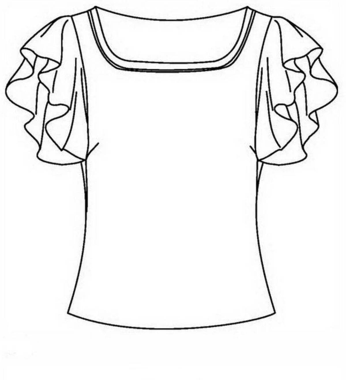 Colorful t-shirt coloring page for kids to learn