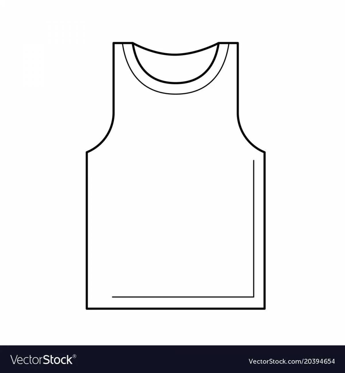 Colorful t-shirt coloring page for kids to explore art