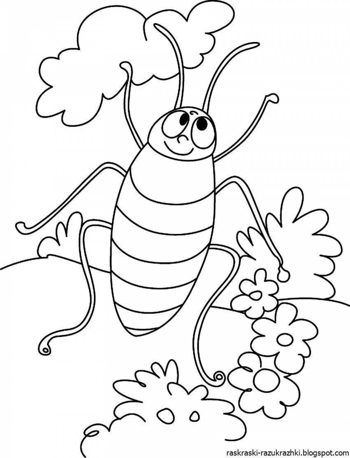 Красочная страница раскраски тараканов для детей