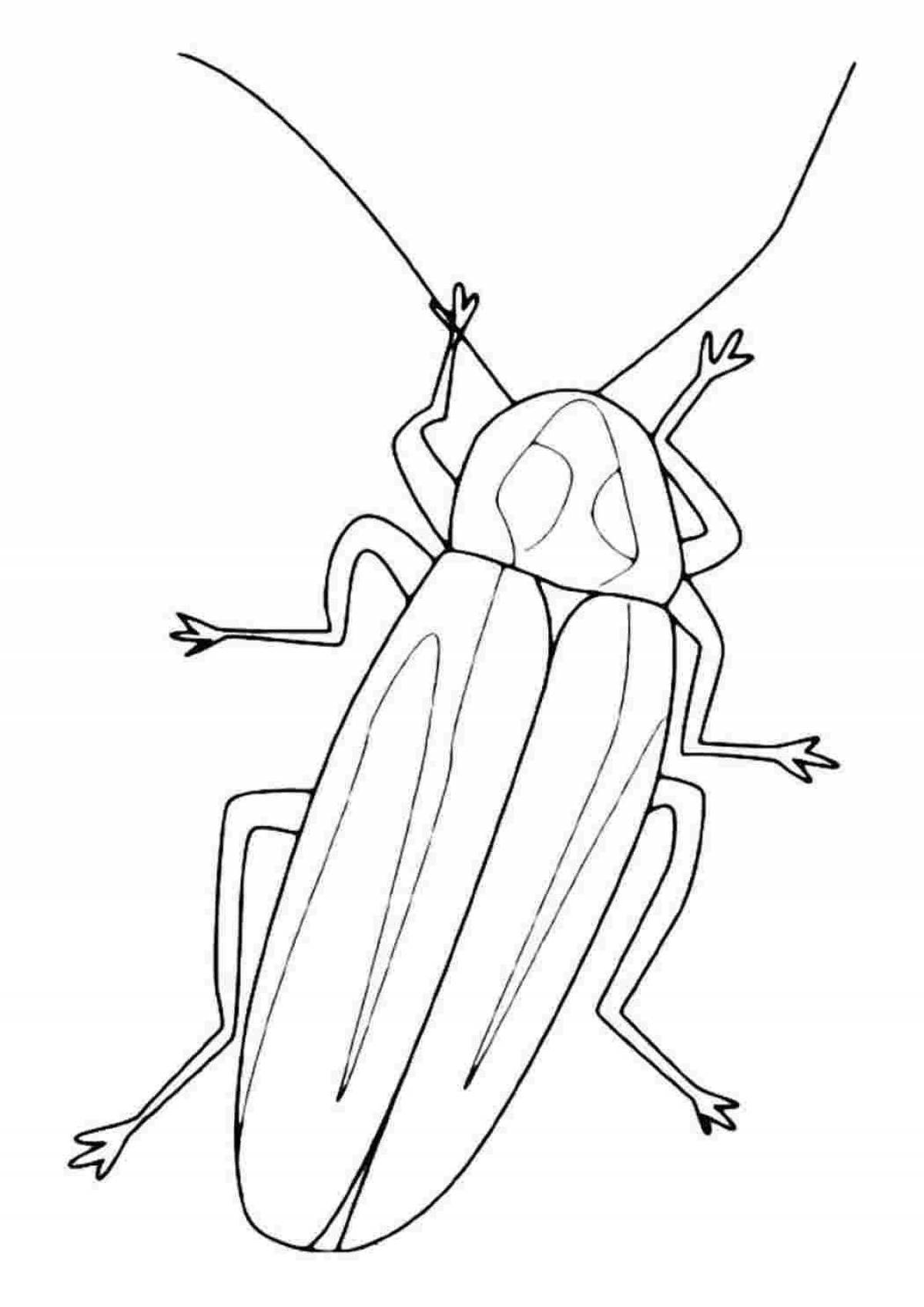 Fabulous cockroach coloring book for kids