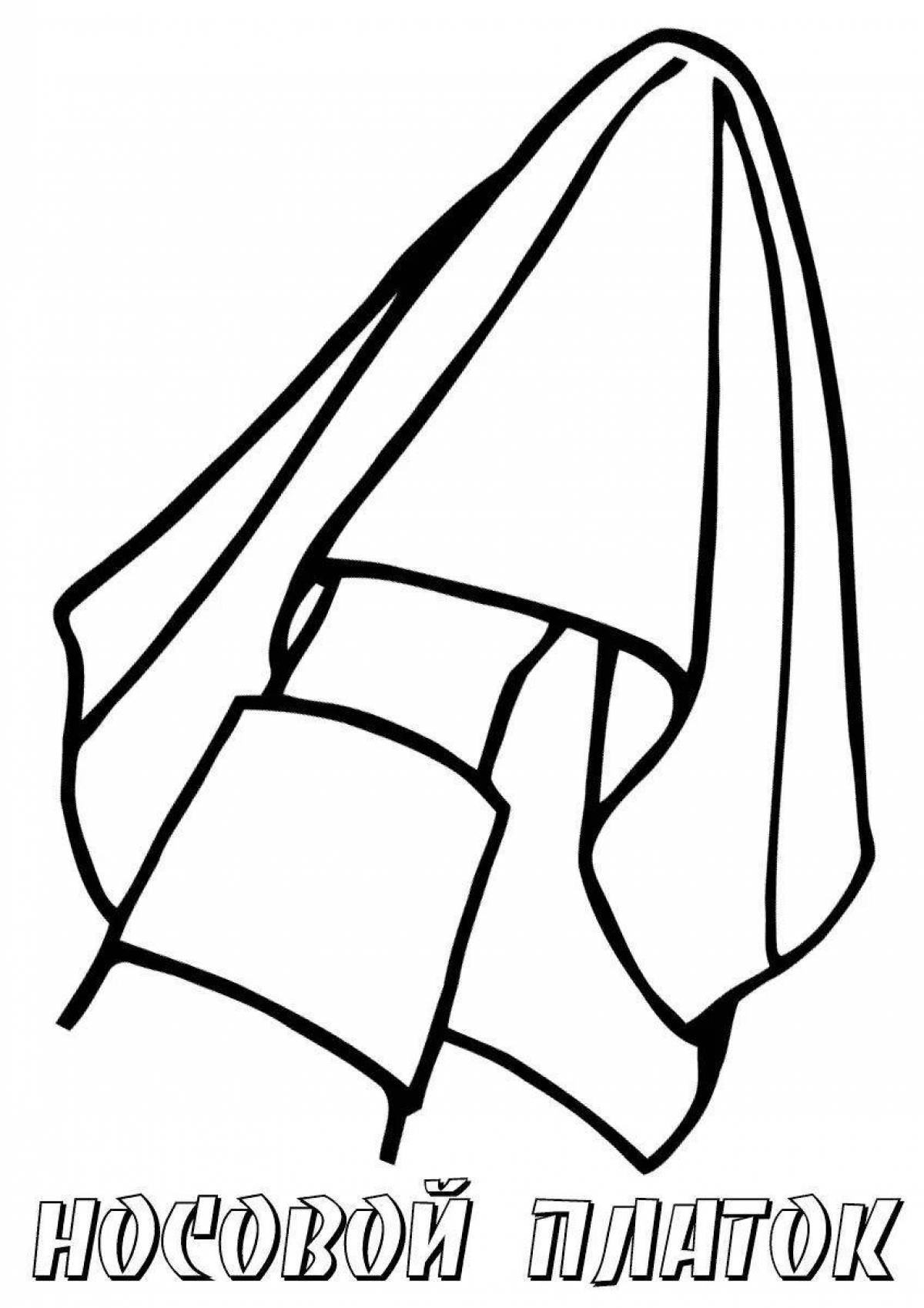 Amazing scarf coloring page for kids