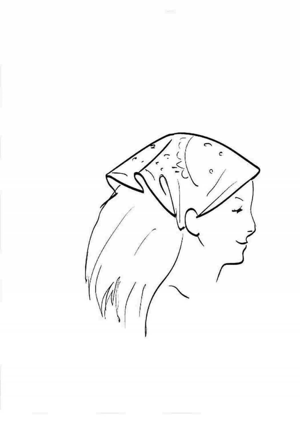 Adorable scarf coloring for kids