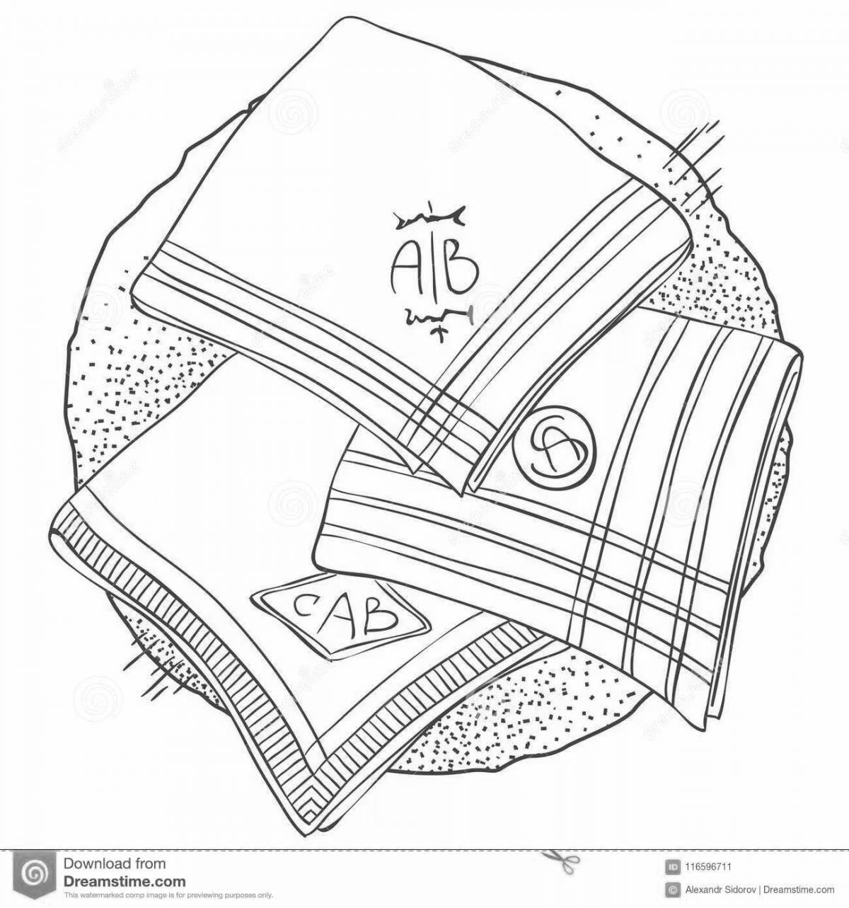 Attractive scarf coloring for kids