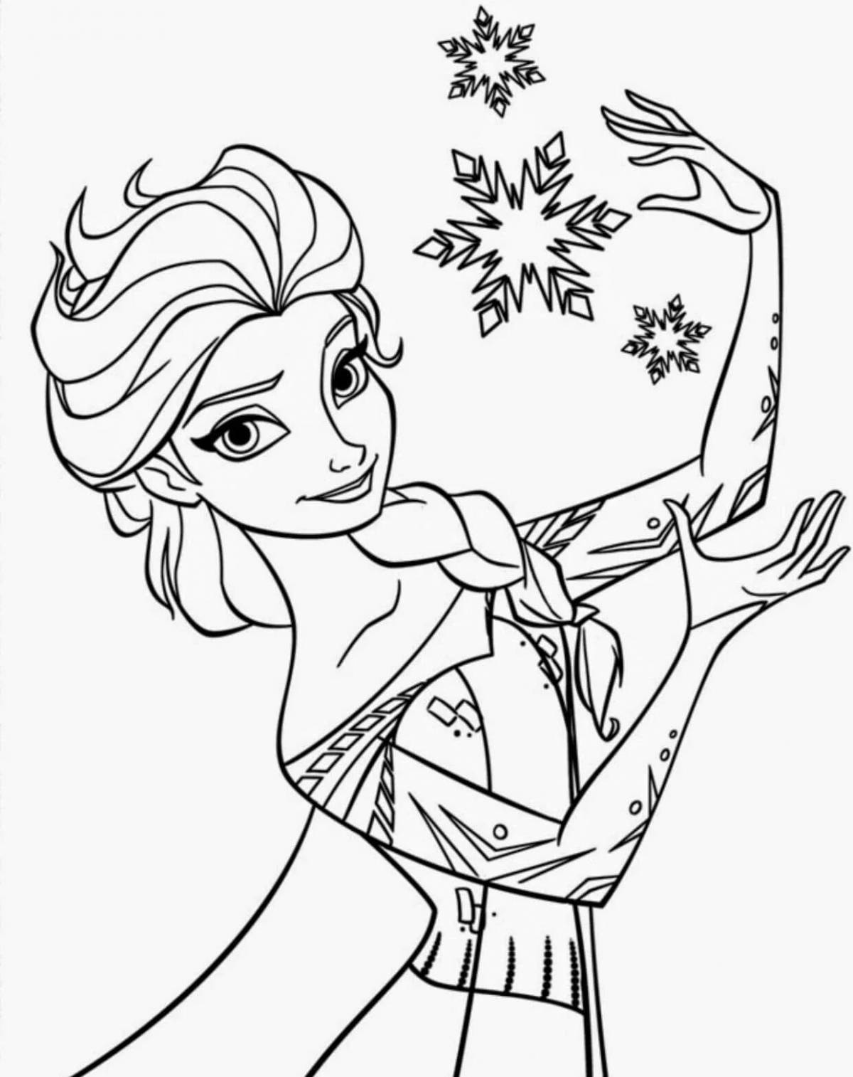 Attractive coloring sheet for girls stencil