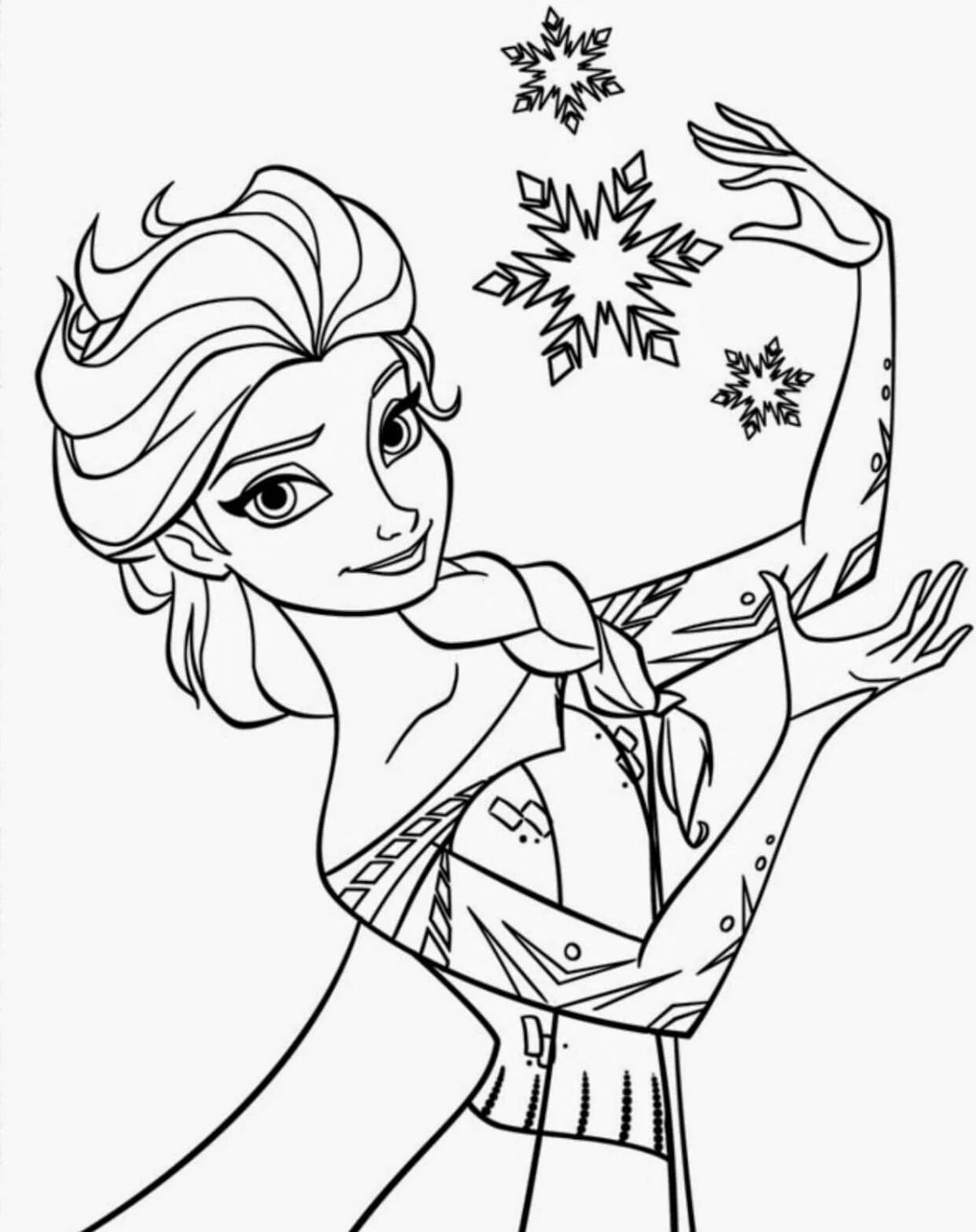 Photo Attractive coloring sheet for girls stencil