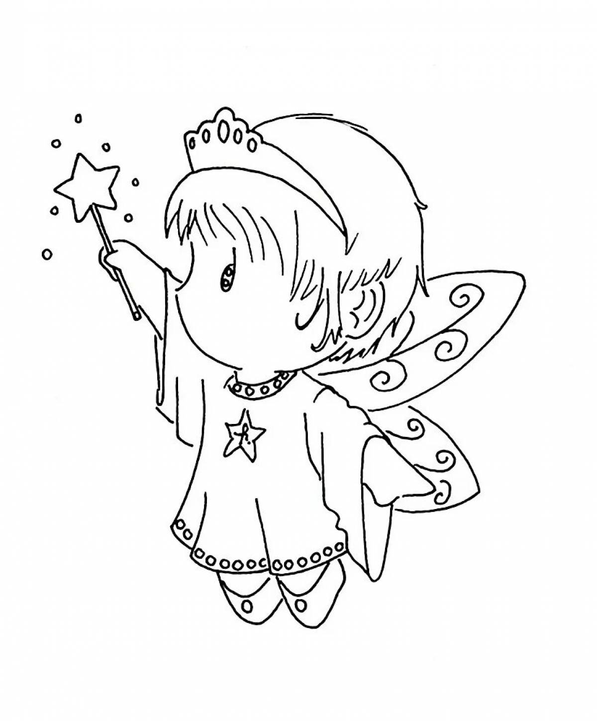 Photo Exquisite coloring stencil for girls