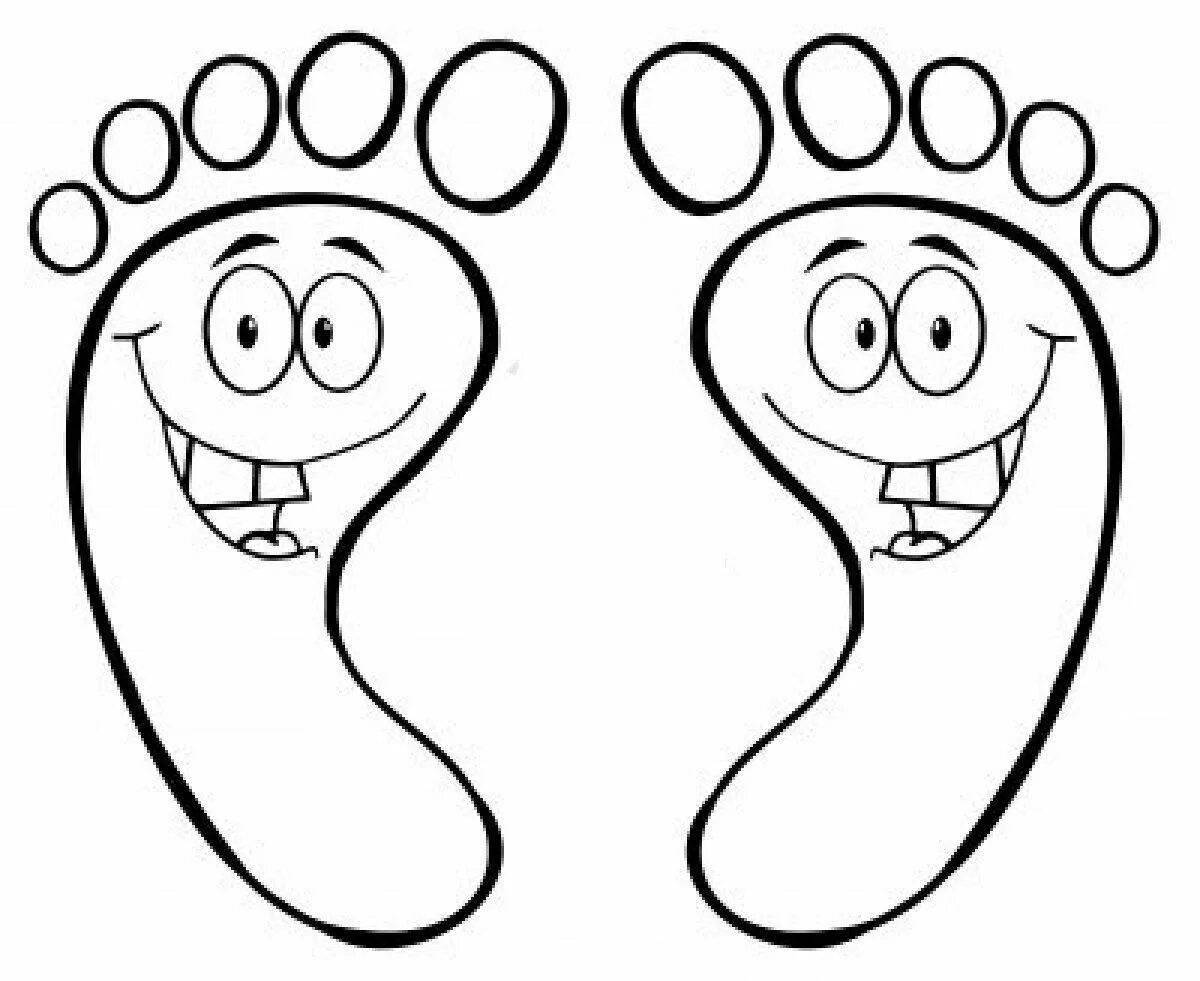Colorful footprints coloring book for kids